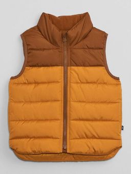 GAP - Boy Orange Colorblock Puffer Jacket