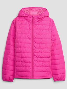 GAP - Girls Pink Solid Puffer Jacket