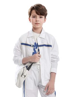 RARE ONES - Kids White Solid Shacket