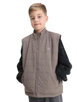 RARE ONES - Kids Beige Solid Reversible Puffer Jacket