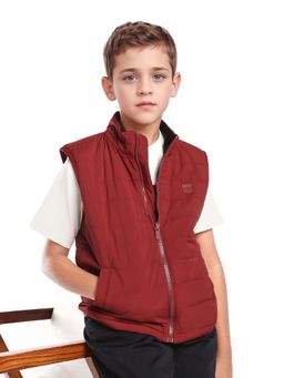 RARE ONES - Kids Red Solid Puffer Jacket