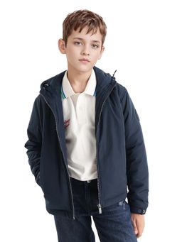 RARE ONES - Kids Navy Blue Solid Jacket