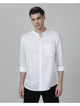 Crocodile - Off White Solid Full Sleeve Shirt