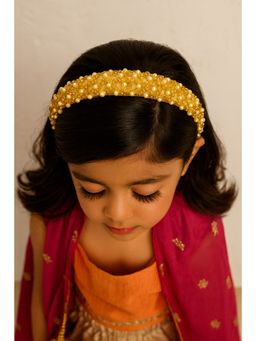 Choko - Gold Pearl Embellished Hairband for Girls