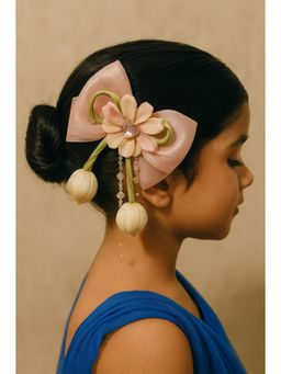 Choko - Pink Floral Bow Hair Clip for Girls