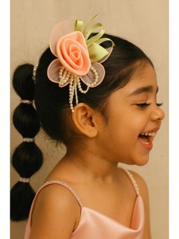 Choko - Peach Rose Flower Hair Clip for Girls