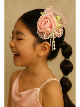 Choko - Pink Rose Flower Hair Clip for Girls