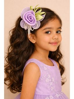 Choko - Lavender Rose Flower Hair Clip for Girls