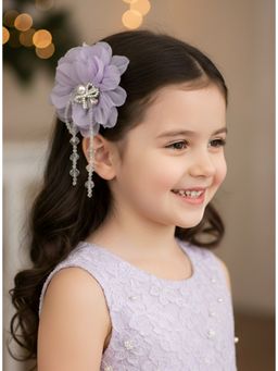 Choko - Lavender Chiffon Floral Alligator Hair Clip for Girls