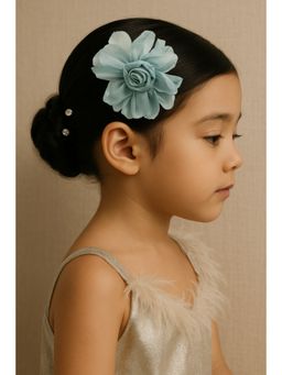 Choko - Soft Blue Rose Hair Clip for Girls