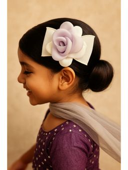 Choko - Purple Rose Bow Hair Clip for Girls
