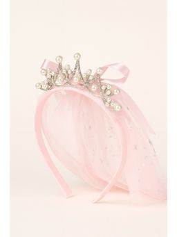 Choko - Girls Pink Pearl Crown Hairband