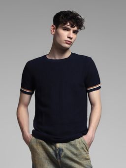 Jack & Jones - Men Black Solid T-Shirt