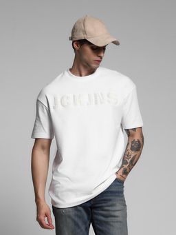 Jack & Jones - Men White Embroidered T-Shirt