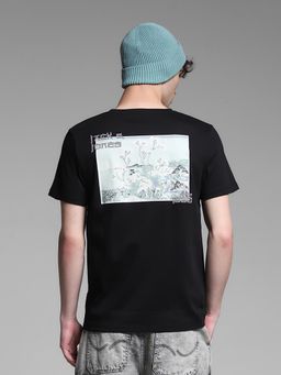 Jack & Jones - Men Black Graphic T-Shirt