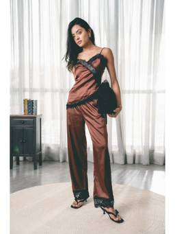 COLOR CAPITAL - Women Brown Polyester Trouser