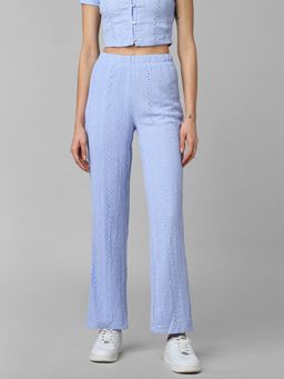ONLY - Women Self Design Blue Pant