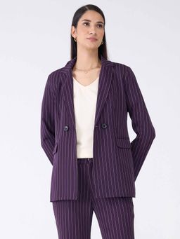 SALT Attire - Purple Striped Blazer
