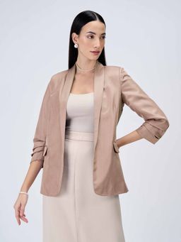 SALT Attire - Beige Solid Blazer