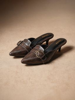 Theater - Women Carmelas Brown Mules Heels