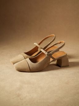 Theater - Women Tan Twiggy Jukebox Block Heels