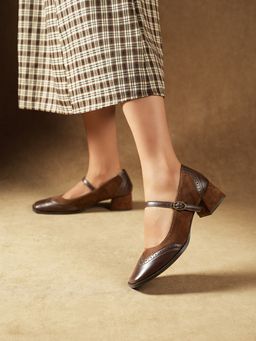 Theater - Women Brown Duchess Block Heels
