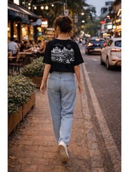 The Fit Theory - Women Oversized T-Shirt - City Black Namma Bengaluru