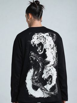 XTREMEX - Round Neck Predator King Oversized Full Sleeves Printed Women Sweatshirt