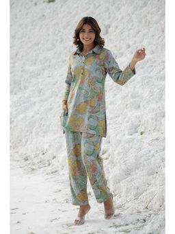 Gahan - Women Abstract Winter Wear Co-Ord Set - Multi-Color