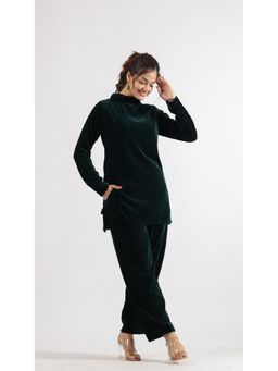Gahan - Women Solid Winter Wear Co-Ord Set - Green