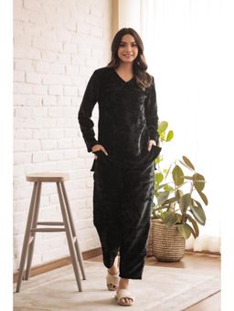 Gahan - Women Solid Winter Wear Co-Ord Set - Black