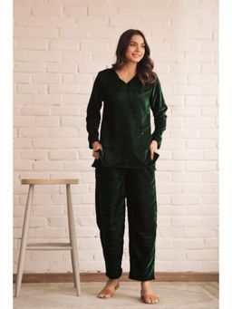 Gahan - Women Solid Winter Wear Co-Ord Set - Green