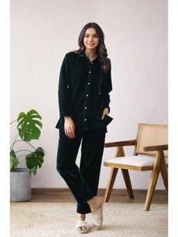 Gahan - Women Solid Winter Wear Co-Ord Set - Green