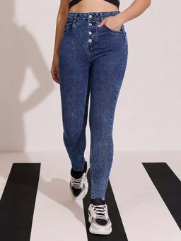 DOLCE CRUDO - Women's Blue Skinny Denim Jeans
