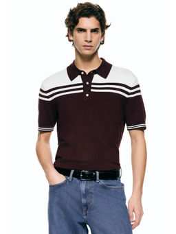 H&M - Men Red Regular Fit Polo T-Shirt