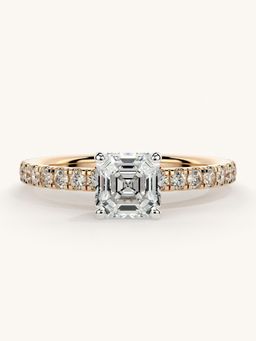Valanova - Sterling Silver Plated with Rose Gold and Certified Lab Grown Diamond 1.06Cts Ring