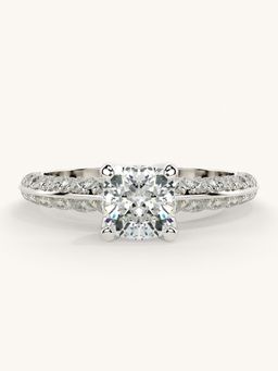 Valanova - Sterling Silver Plated with White Gold and Certified Lab Grown Diamond 1.44Cts Ring