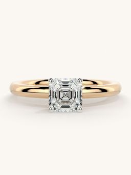 Valanova - Sterling Silver Plated with Rose Gold and Certified Lab Grown Diamond 0.75Cts Ring