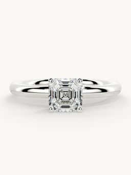 Valanova - Sterling Silver Plated with White Gold and Certified Lab Grown Diamond 0.75Cts Ring