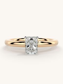 Valanova - Sterling Silver Plated with Rose Gold and Certified Lab Grown Diamond 0.50Cts Ring