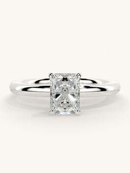 Valanova - Sterling Silver Plated with White Gold and Certified Lab Grown Diamond 0.75Cts Ring