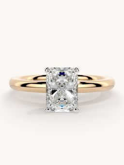 Valanova - Sterling Silver Plated with Rose Gold and Certified Lab Grown Diamond 1.00Cts Ring