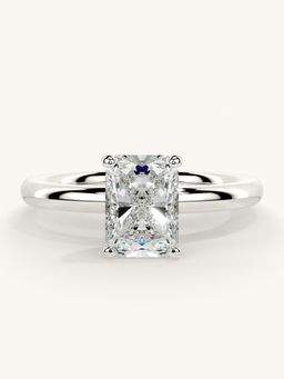 Valanova - Sterling Silver Plated with White Gold and Certified Lab Grown Diamond 1.00Cts Ring