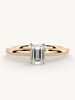 Valanova - Sterling Silver Plated with Rose Gold and Certified Lab Grown Diamond 0.50Cts Ring