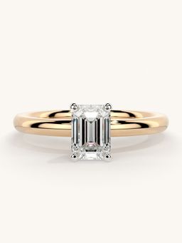Valanova - Sterling Silver Plated with Rose Gold and Certified Lab Grown Diamond 0.75Cts Ring