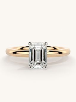 Valanova - Sterling Silver Plated with Rose Gold and Certified Lab Grown Diamond 1.00Cts Ring