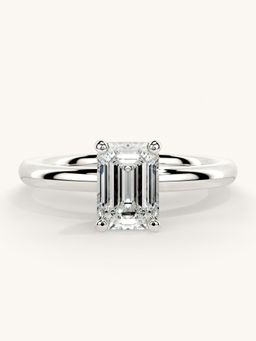 Valanova - Sterling Silver Plated with White Gold and Certified Lab Grown Diamond 1.00Cts Ring