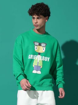 Griffel - Anime Boy Oversized Parrot Sweatshirt