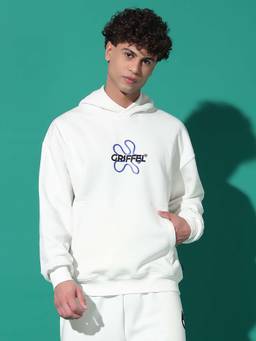 Griffel - No One Saves You Oversized White Hoodie