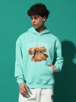 Griffel - Upside Teddy Regular Fit Sea Green Hoodie